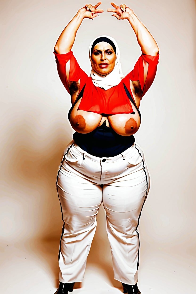 Hairy Armpits, 50+, Hijabi AI Porn