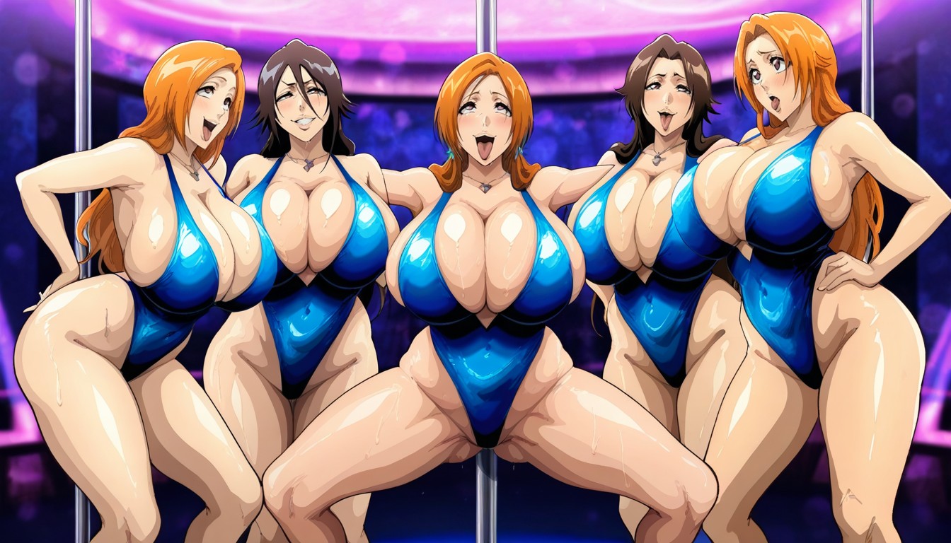 Girls, Smile, Highleg Swimsuit Hentai IA