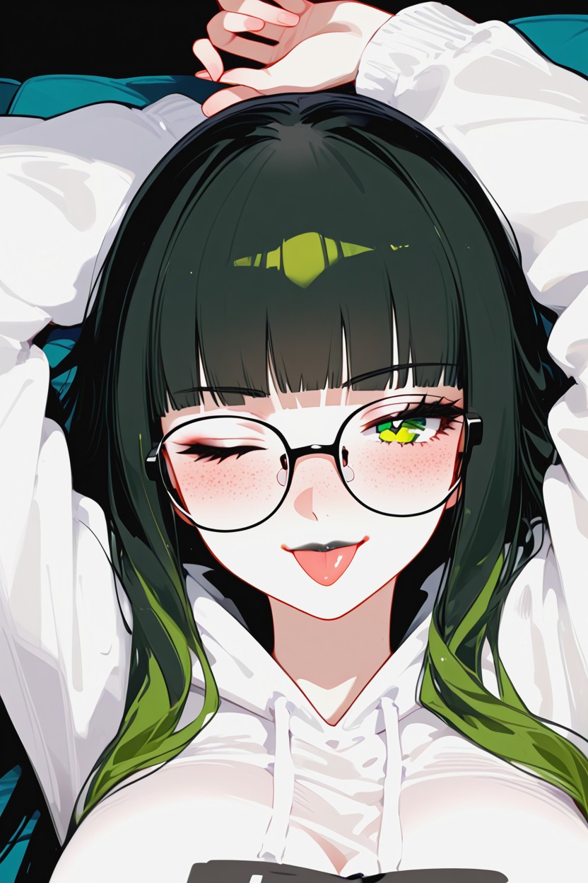 Wink, Freckles, Expression Hentai AI Porn