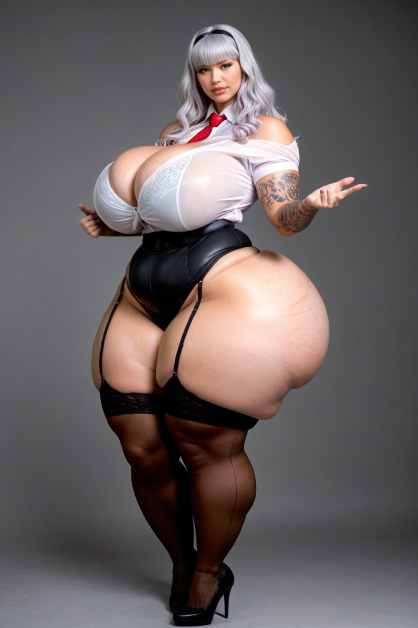 Arm Tattoos, Breast Expansion, Bottom Heavy AI Porn