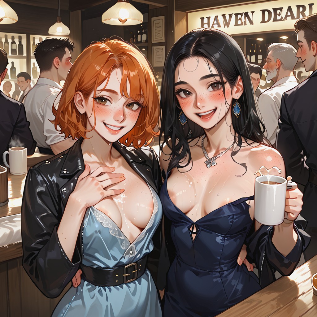 Deam Light, Drunk, Raised Hands In Air Hentai AI Porn