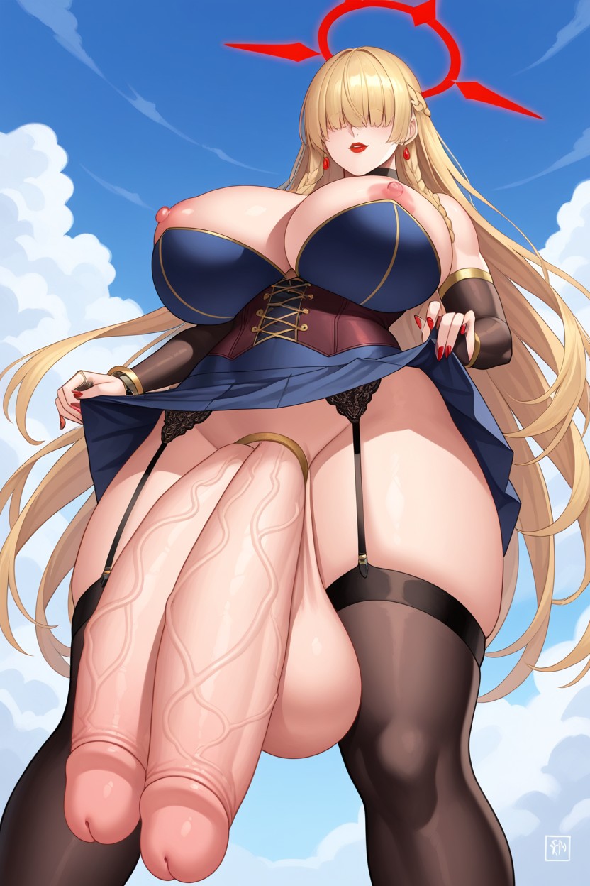 Bridal Gauntlets, Earrings, Multi-penis Shemale AI Porn