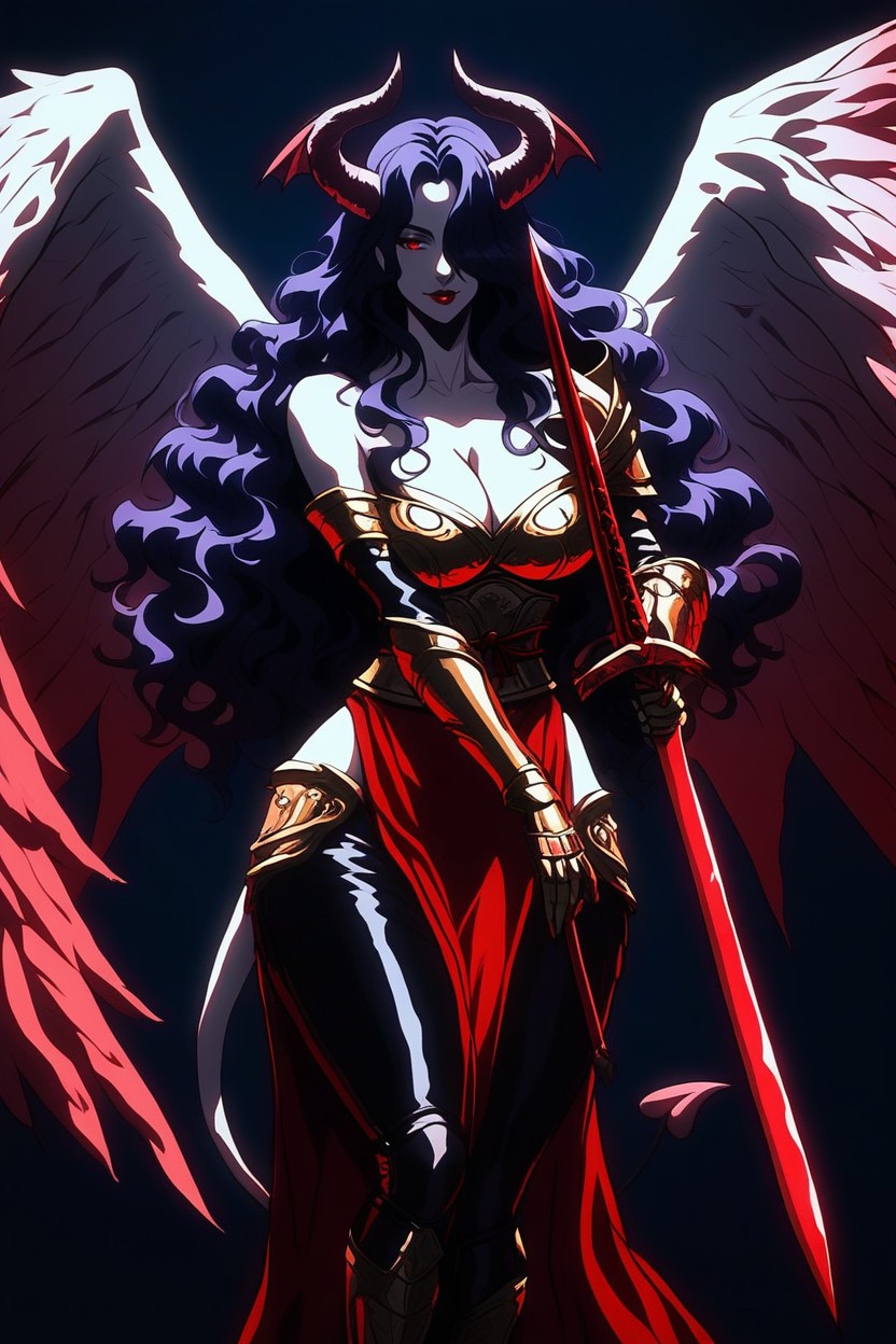 Pechos Grandes, Curly Hair, Large Breasts Hentai IA