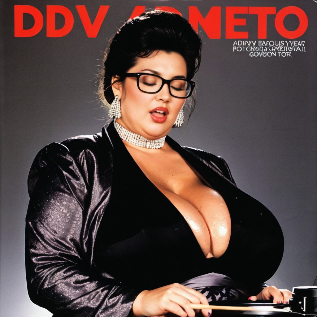 Black Glasses, Flamboyant Clothes, Strong Contrast BBW AI Porn