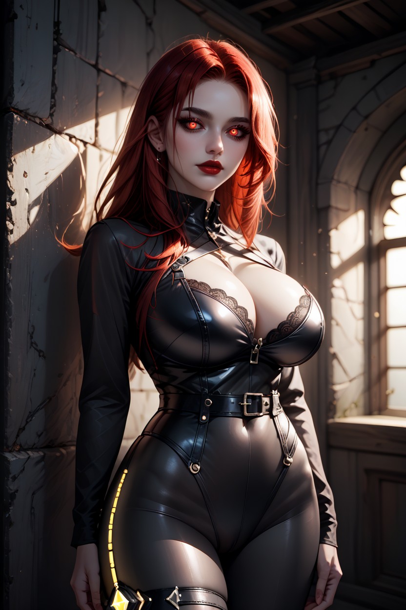 With Massive Outward Hip Curve, Huge Skin Pores, Snub AI Porn