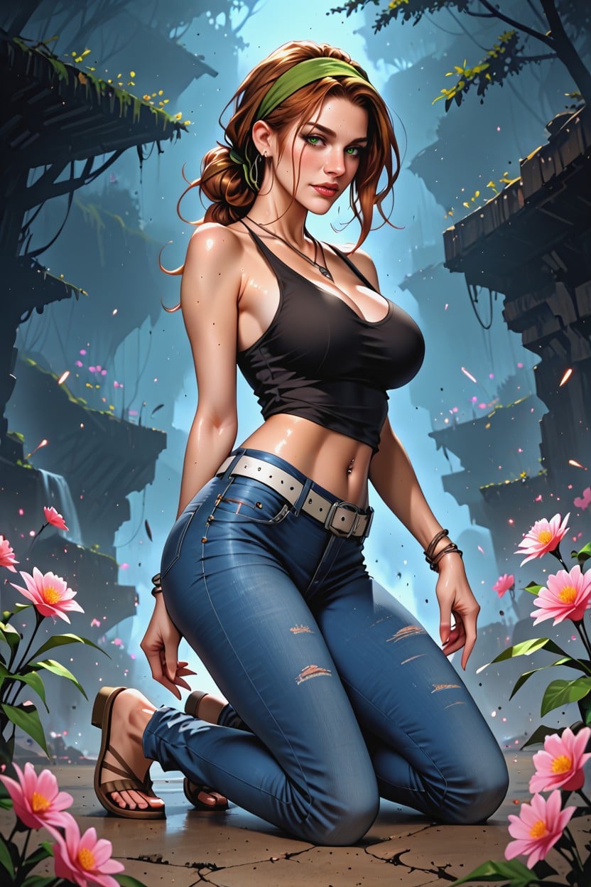 Highly Detailed, Delgada, Cuerpo Completo Hentai IA