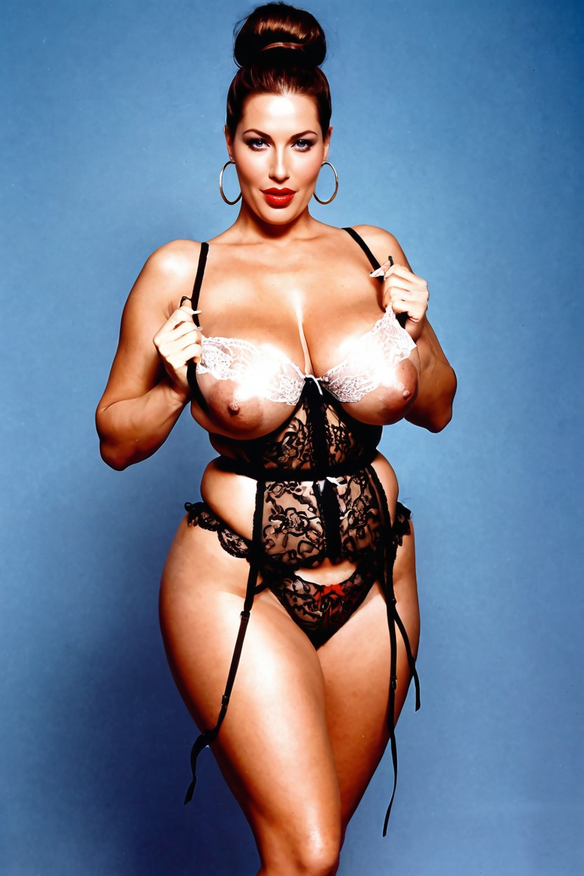 Hourglass Figure, Very Long Legs, Saggy Boobs AI Porn