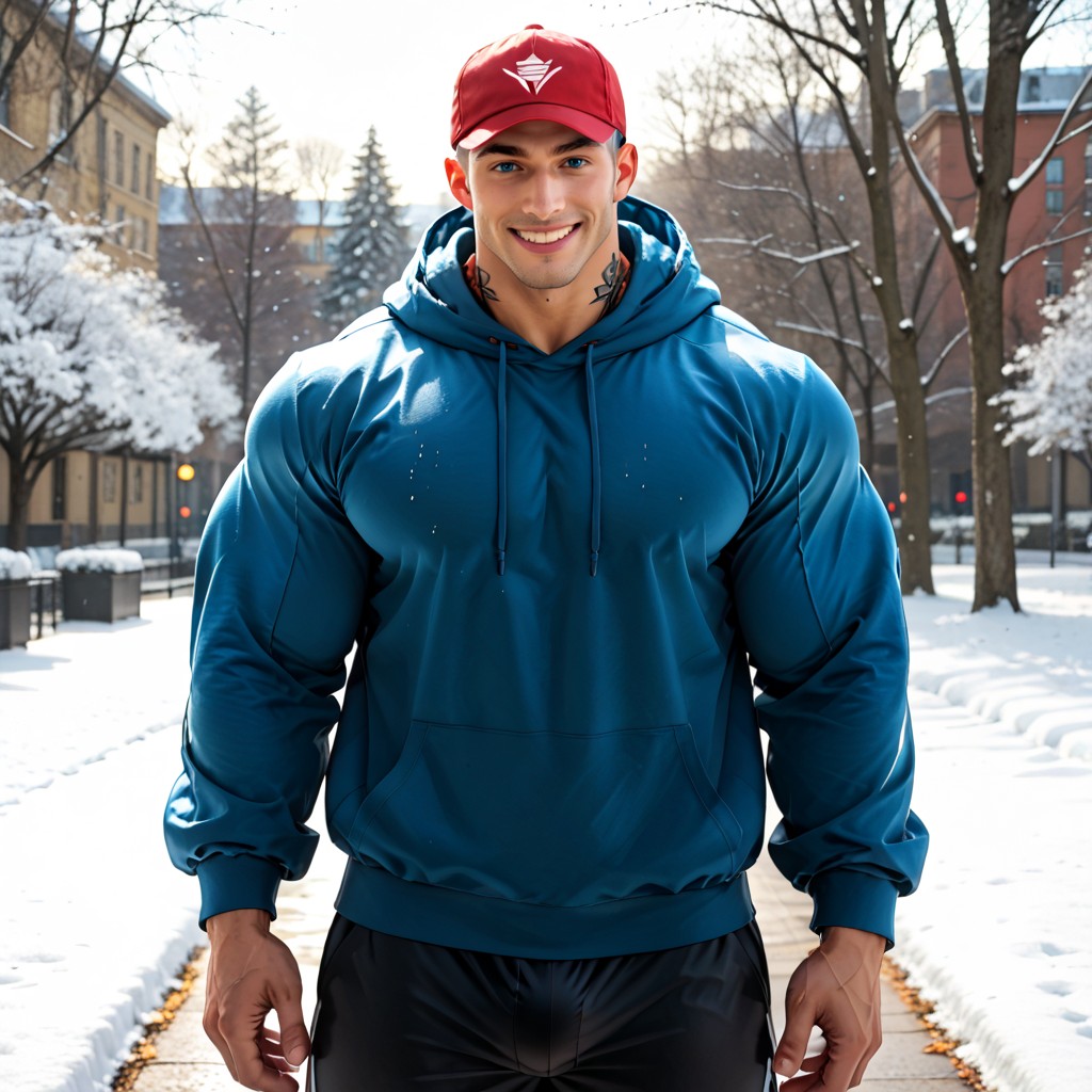 Big Smile, Octane Render, Well Defined Abs Porno IA Gay