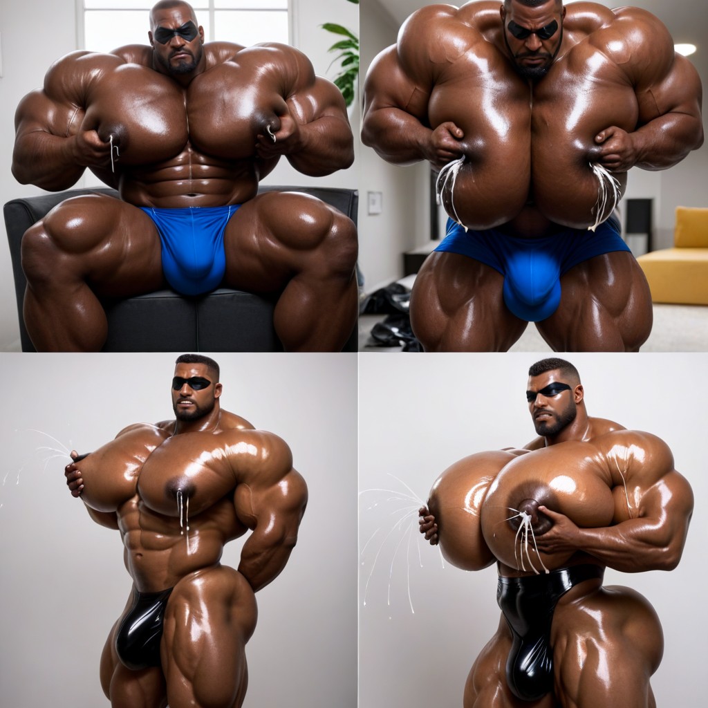 Dark Basement, Beard, Black Lightning Superhero Costume Porno IA Gay