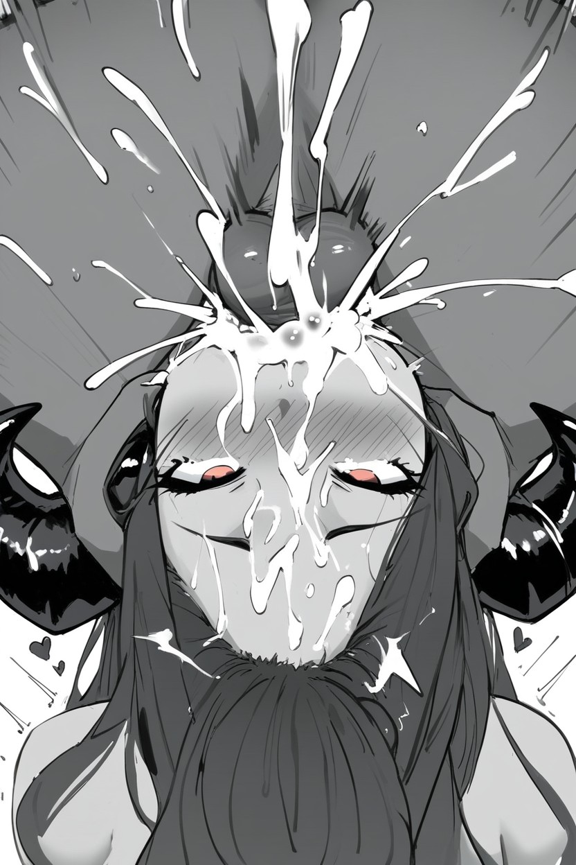 Nezuko Kamado Sucking Massive Cock, Heart Bubbles, Suffocusation AI Porn