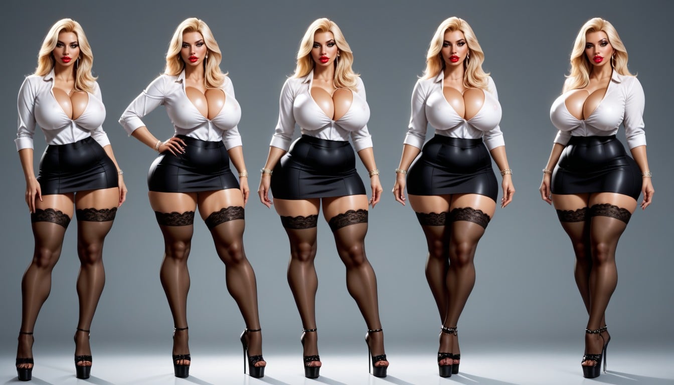 Full Body, Extremely Large Ass, All Body Visible AI Porn