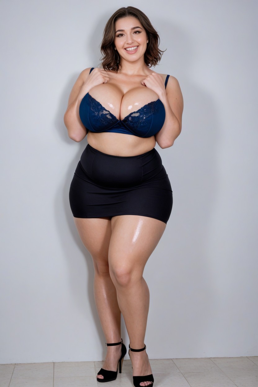 Thick Thighs, Woman Has Giant Fat Round Hyper Size Ass, Full Cheeks AI Porn