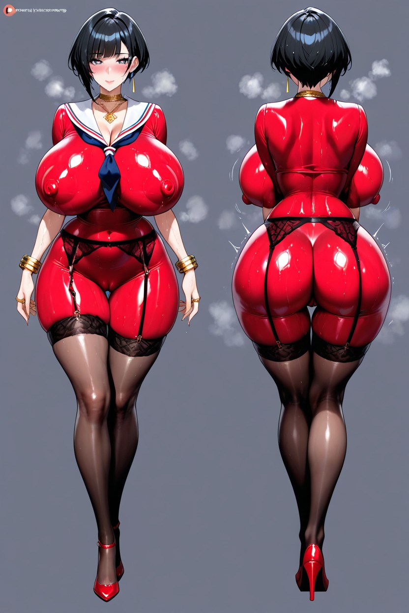Detailed Eyes, Focus On Face, Garter Belt AI Porn