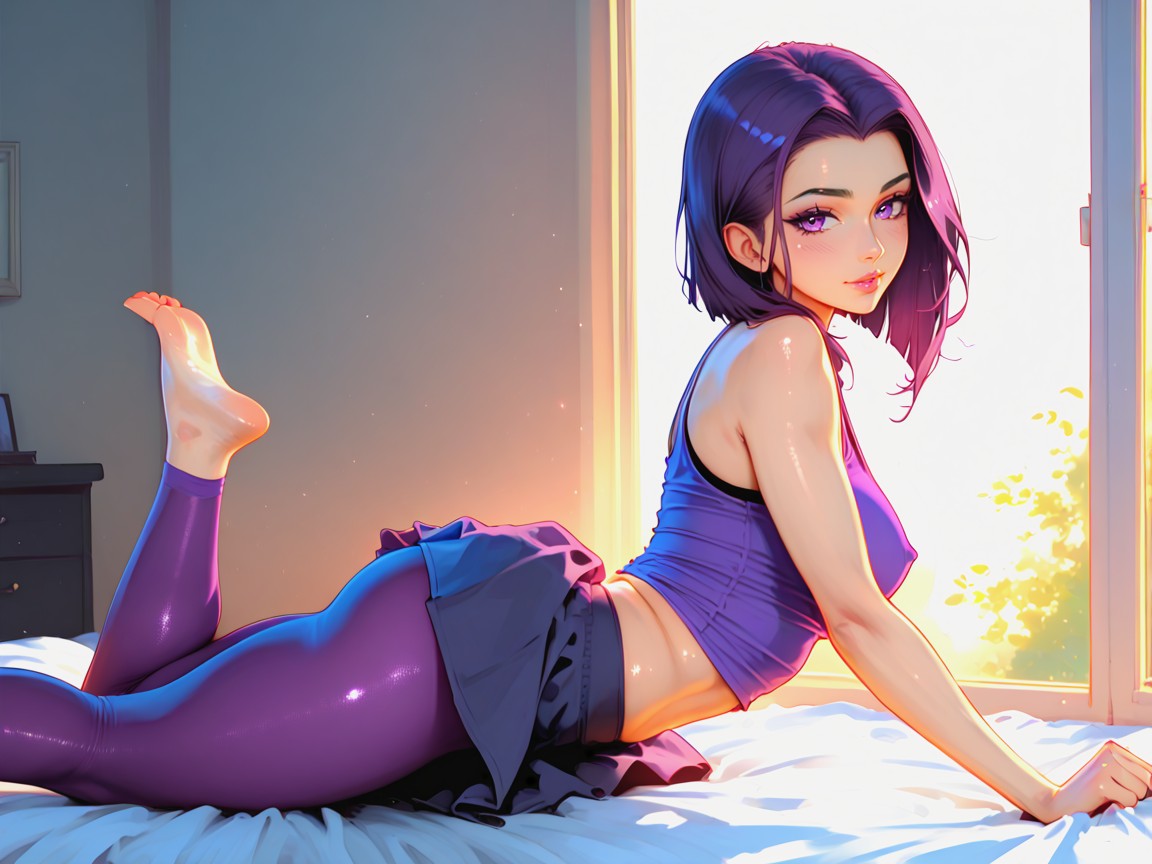 God Rays, Yoga Pose, Feet AI Porn