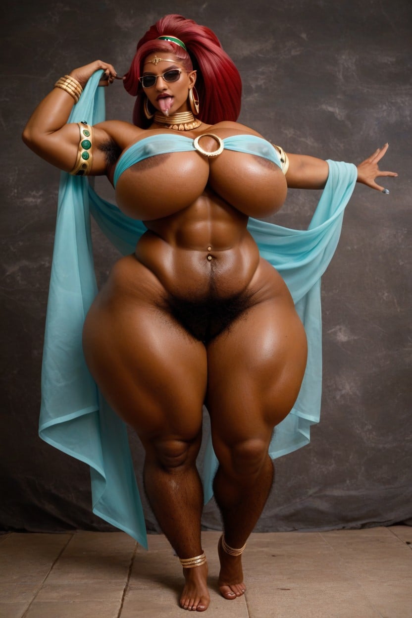 Bellydancer, Hyper Wide Hips, Sweating AI Porn