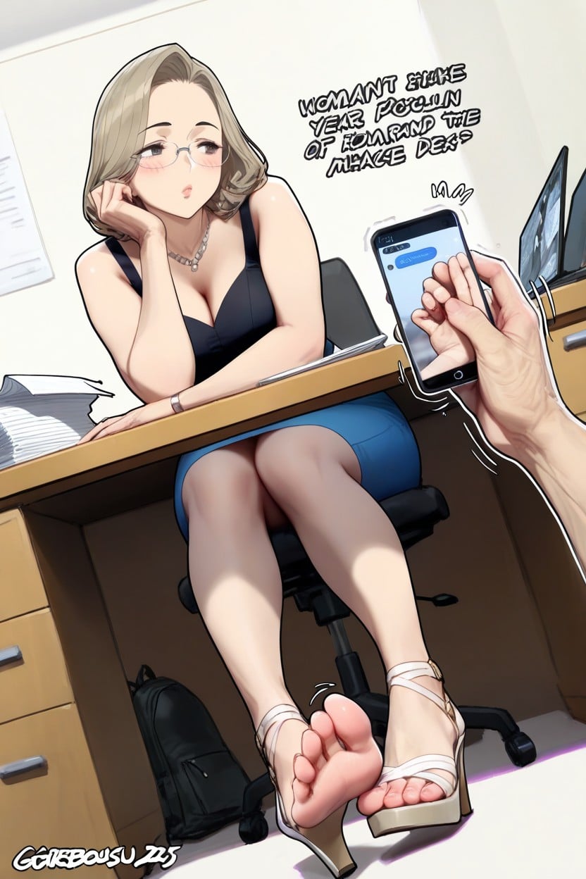 Looking Away, Knees Together, Motion Lines Hentai IA