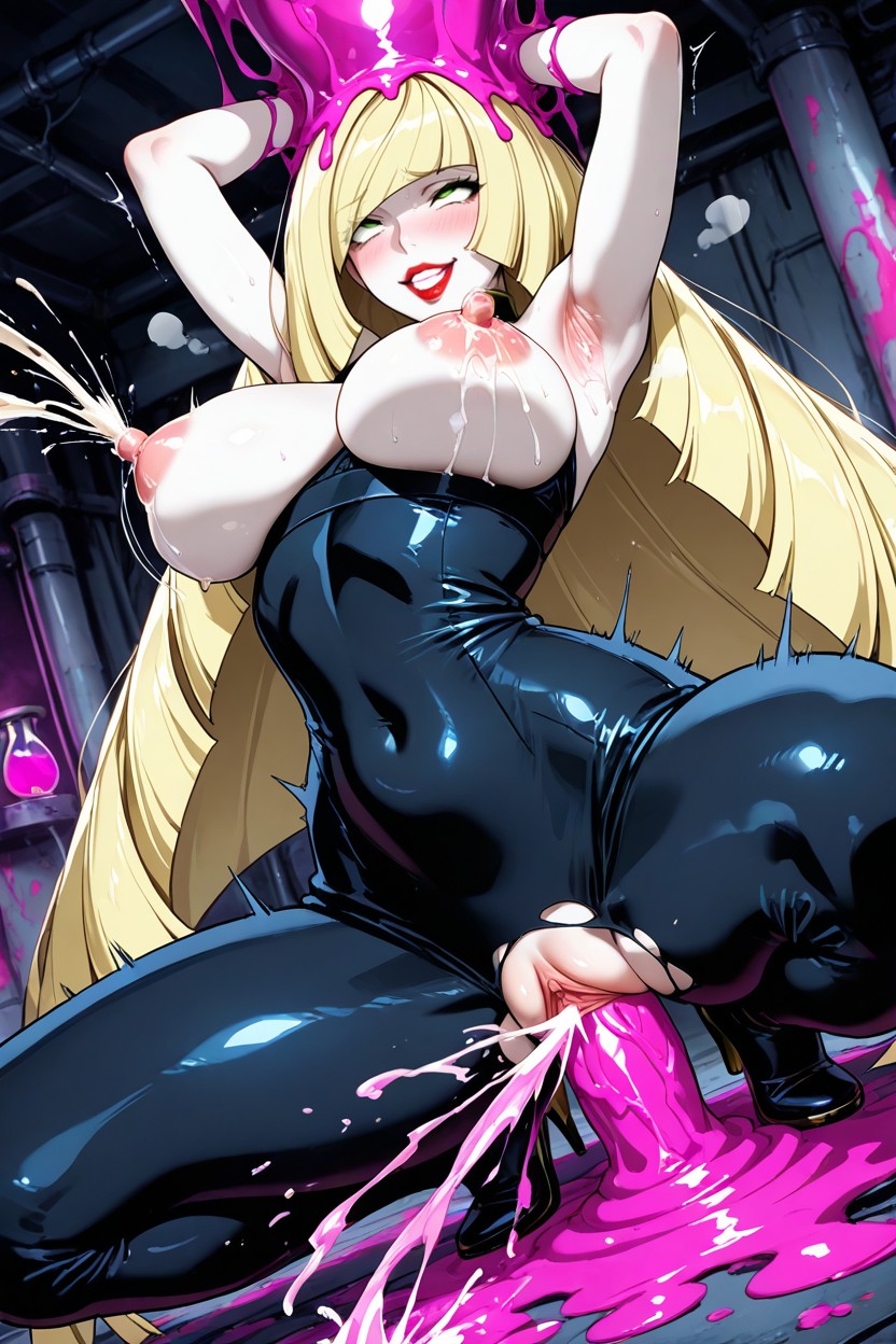 Messy, Pink Squirting, Red Lips Hentai AI Porn