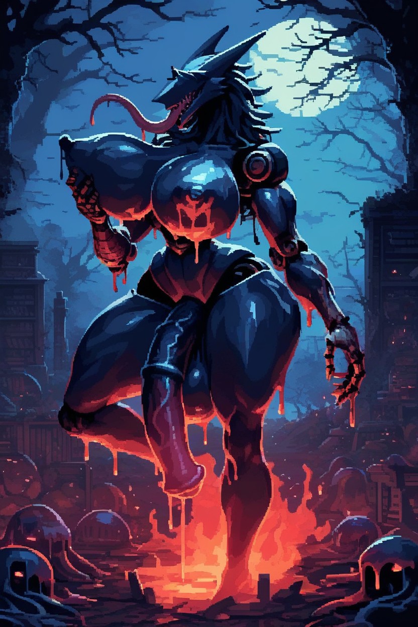 Extremely Large Ass, Horror, Sweating Furry AI Porn