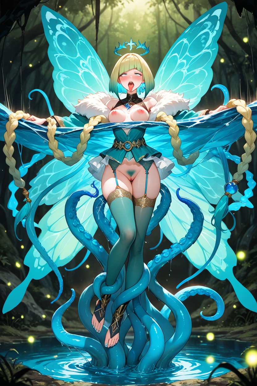 Ahegao, Masterful Aesthetic And Lighting, Masterfully Refined Phalanx And Pussy And Eyes Hentai AI Porn