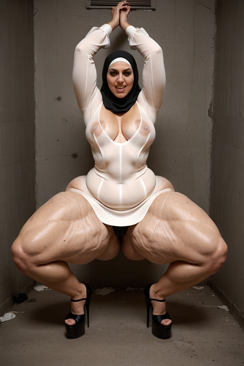 Cellulite Gigantic Breasts, Heavy Bottom, Spooky AI Porn