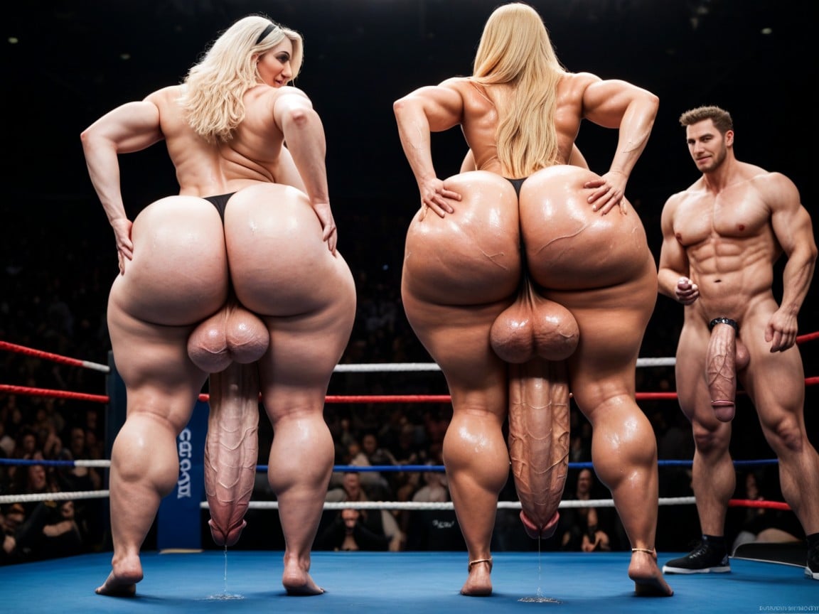 Impossibly Swollen Cock Veins, Extremely Large Ass, Pro Wrestler Shemale AI Porn