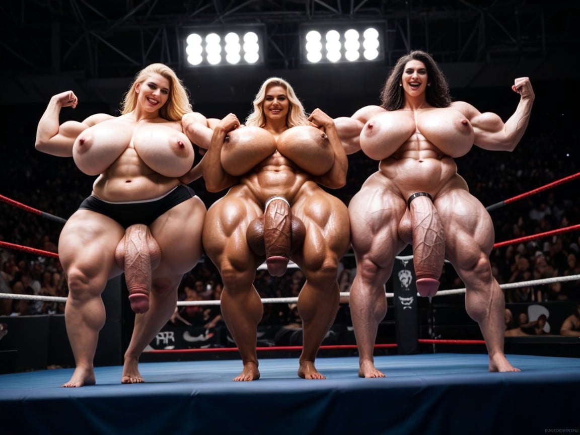 Naked And Oily, Hyper Cock Growth, Futa Is Much Taller Shemale AI Porn