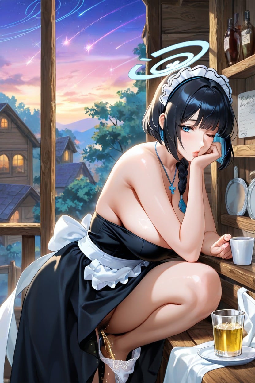 Flying Pigeon, Braided, Blue Archive Hentai AI Porn
