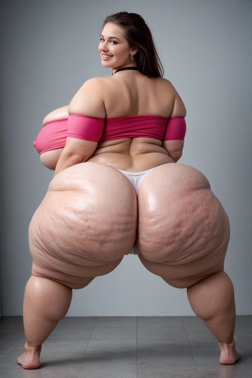 Underboob, Cellulite Ass, Cartoonishly Gigantic Ass BBW AI Porn
