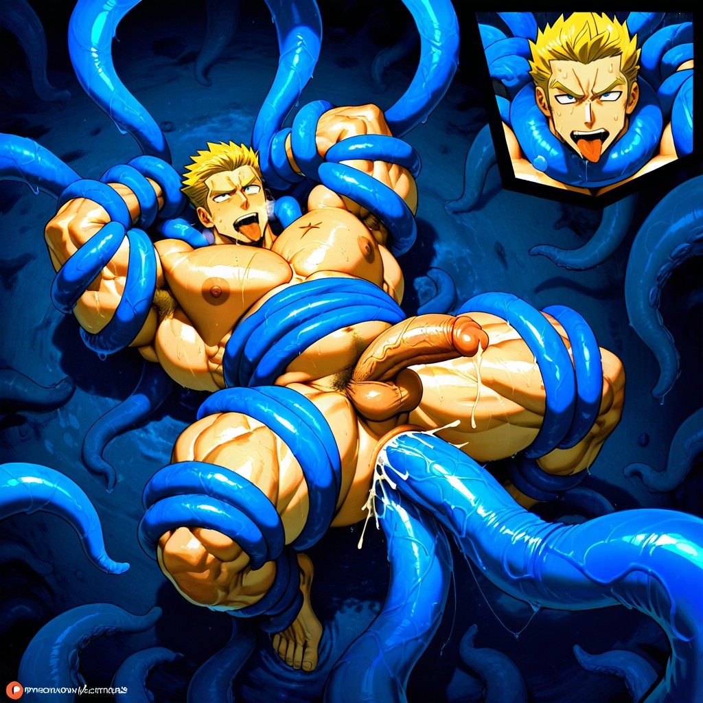 Precum, Big Pecs, Very Oversized Hyper Gigantic Tentacle Penetration Porno IA Gay