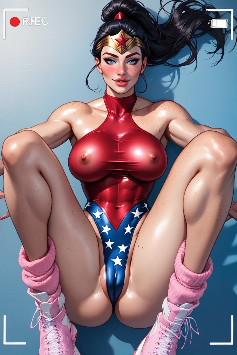 Round Bubble Butt, Rounded Ass, Dc Wonder Woman Wearing AI Porn