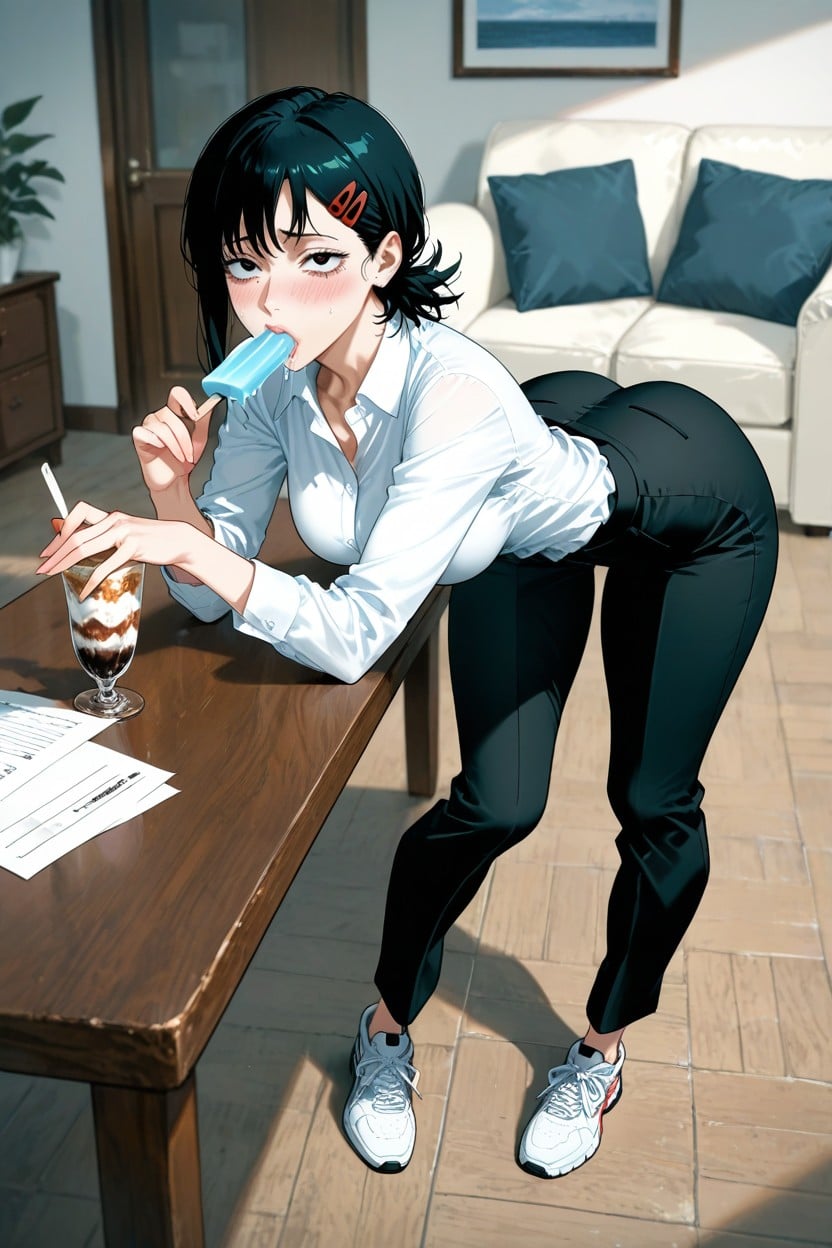 Bending Over, Full Body, Hair Clip AI Porn