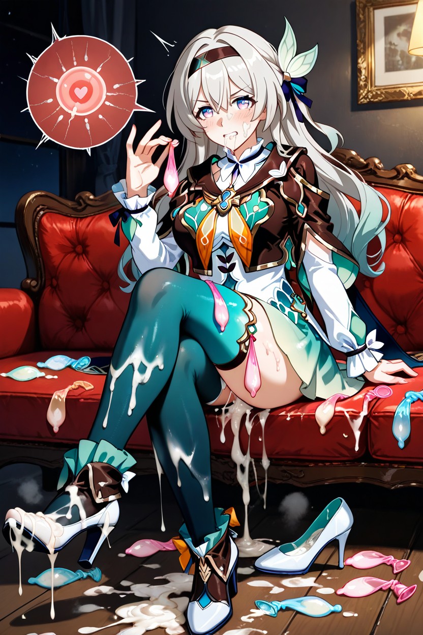Cum Everywhere, Cum On Face, A Lot Of Used Condom Hentai AI Porn