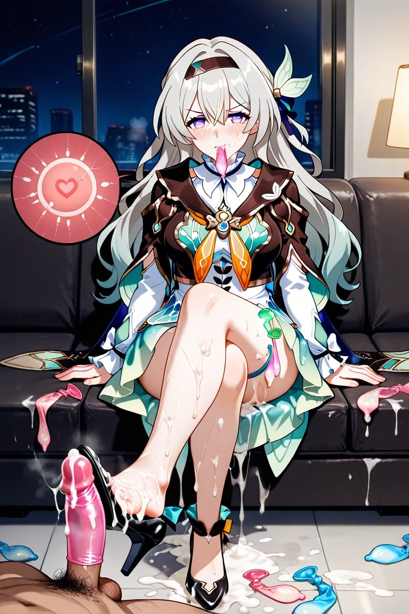 Excessive Cum, Semen Soaked High Heels, Cum On Legs Hentai IA
