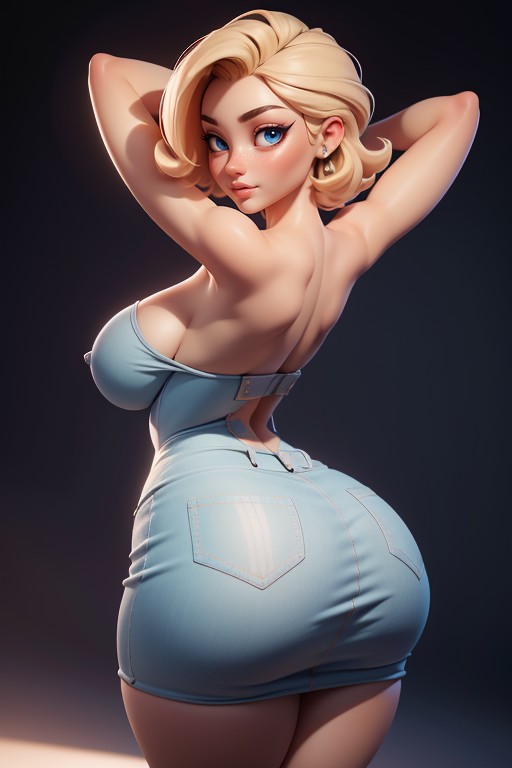 Rear View Of Massive Thick Ass, Massive Ass, Naked Hentai AI Porn