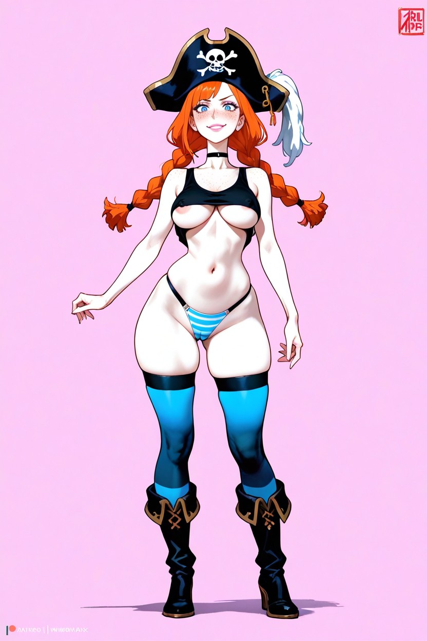 Ginger, Woman, Medium Breast Hentai AI Porn