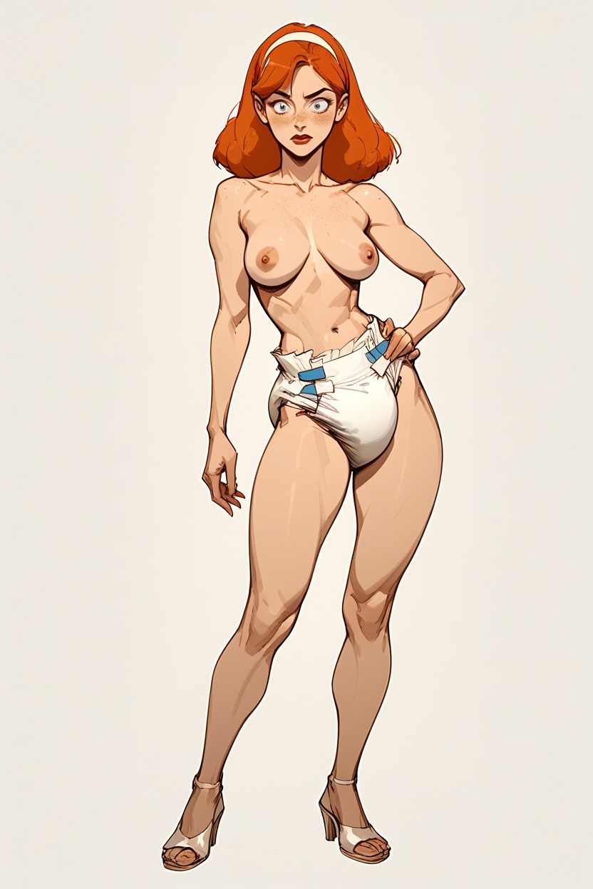 Full Body, Shoulders, Saggy Breast Hentai AI Porn