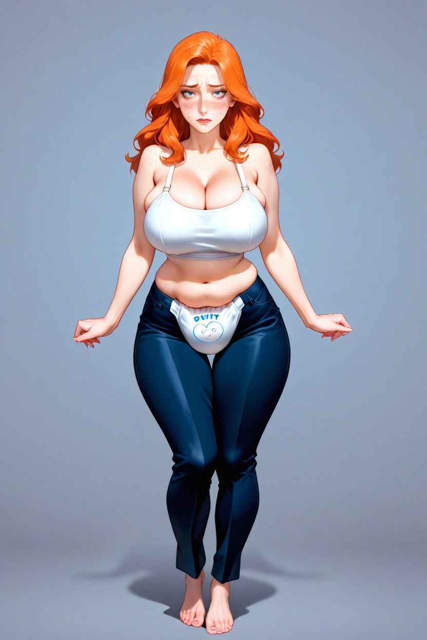 High Resolution, Freckles, Long Length Hentai AI Porn