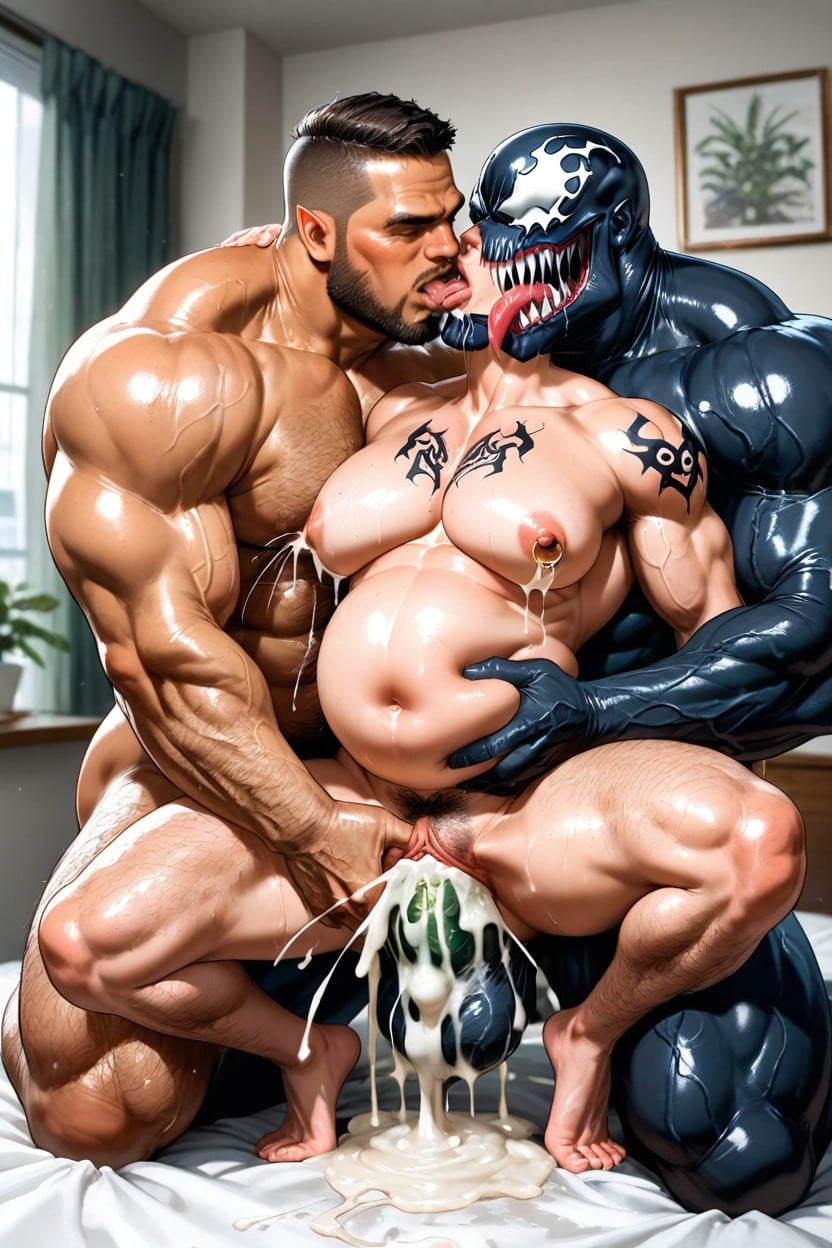 Muscle Body, Hairy Body, Transman Is Black ゲイAIポルノ