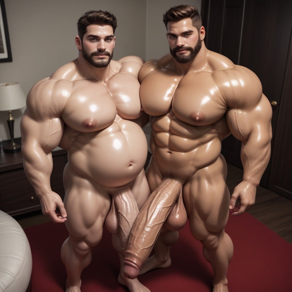 Completely Nude, Sleepy, Oiled Skin Porno gay IA