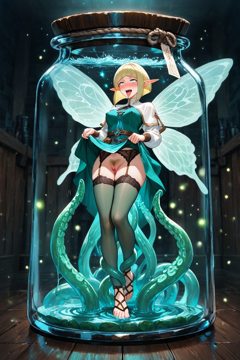 Ahegao, Coherent Outfits, Lifted Mid-air Hentai AI Porn