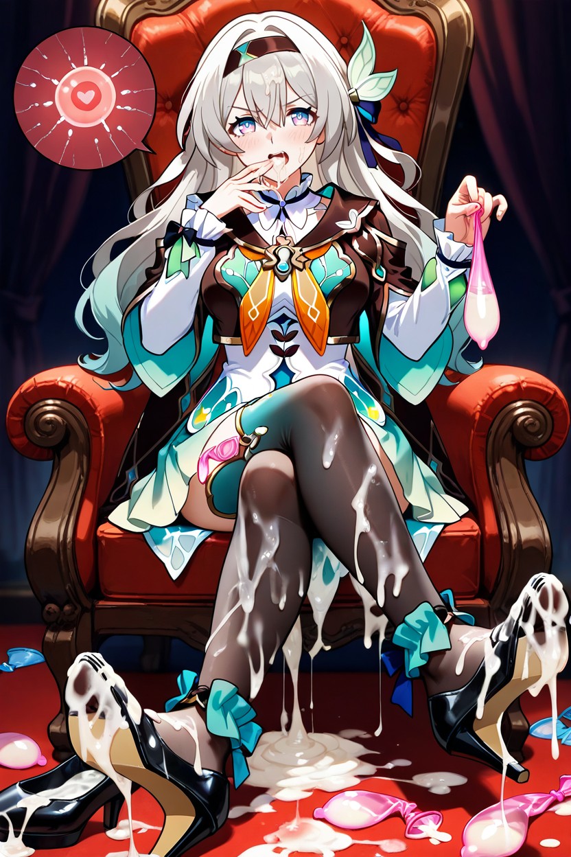 Cum On Legs, Condón Usado, Cum On Shoes Hentai IA