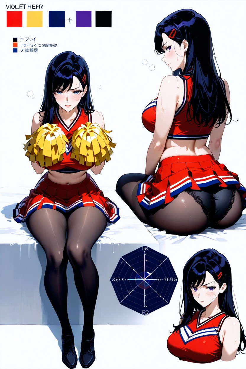 Breasts, Color Guide, Multiple Views Sheet Hentai AI Porn