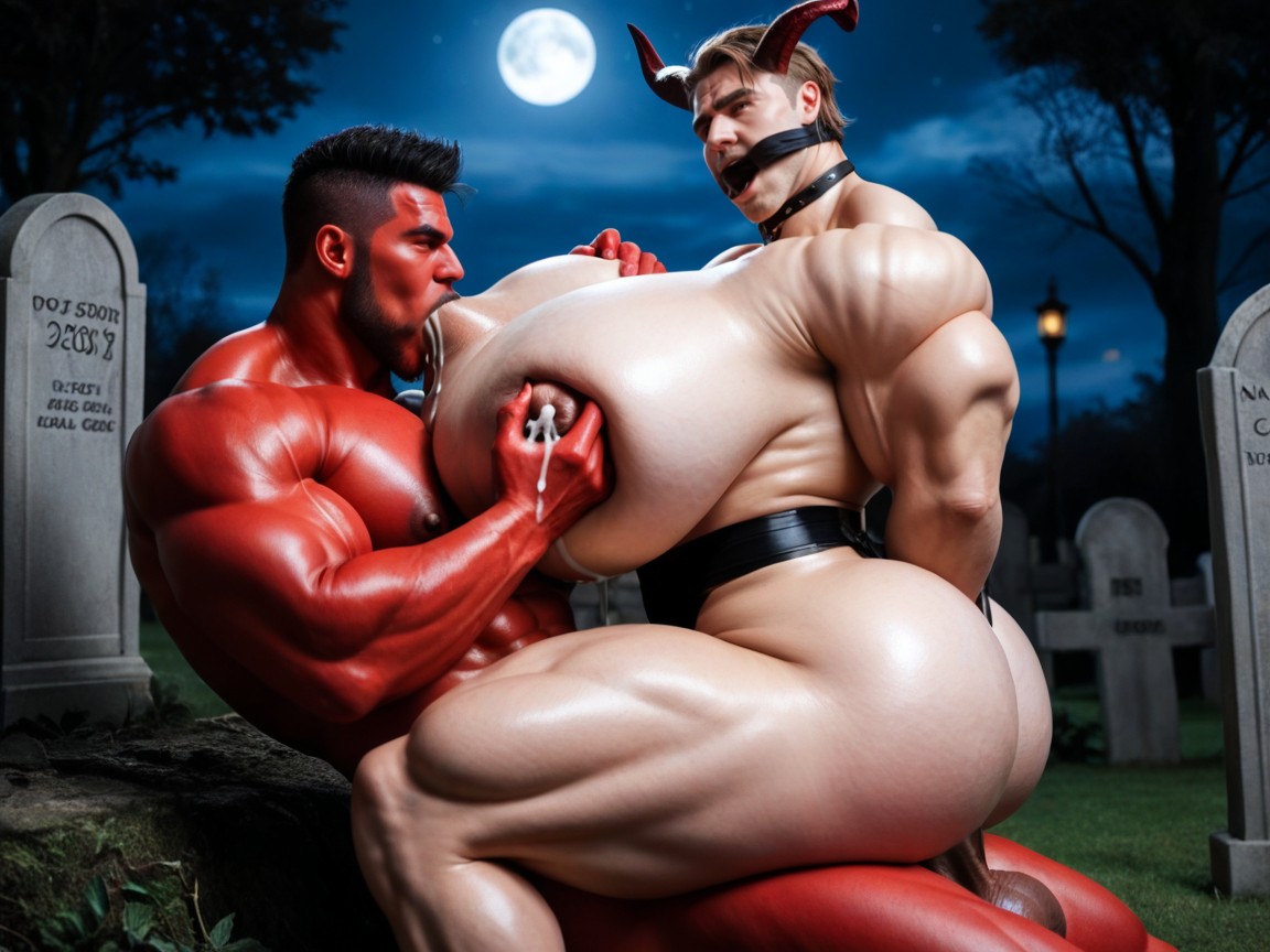 Night, Aggressively Sucking Boob, Gay Porn Porno IA Gay