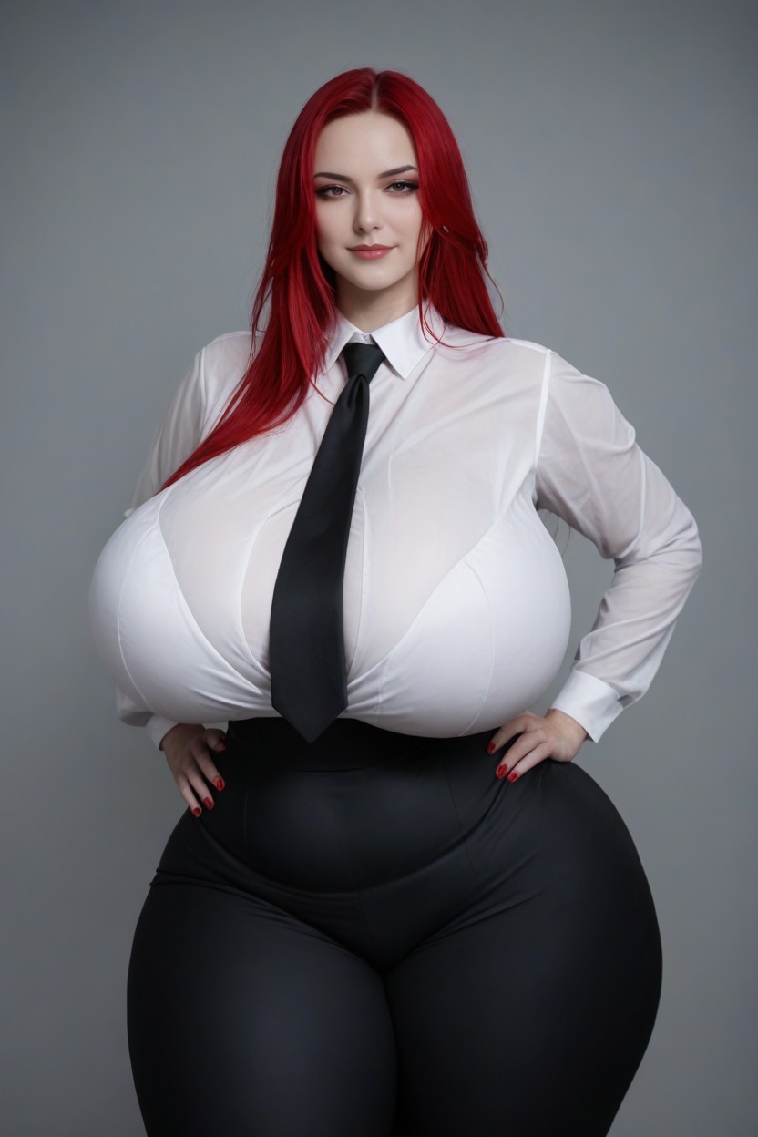 Standing Tall To Viewer, Uniform, Massive Oversized Colossal Ass AI Porn