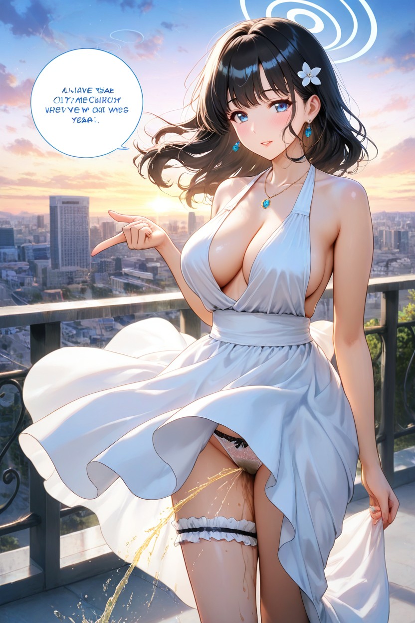 Silk Evening White Dress, Breeze, 25+ Hentai AI Porn