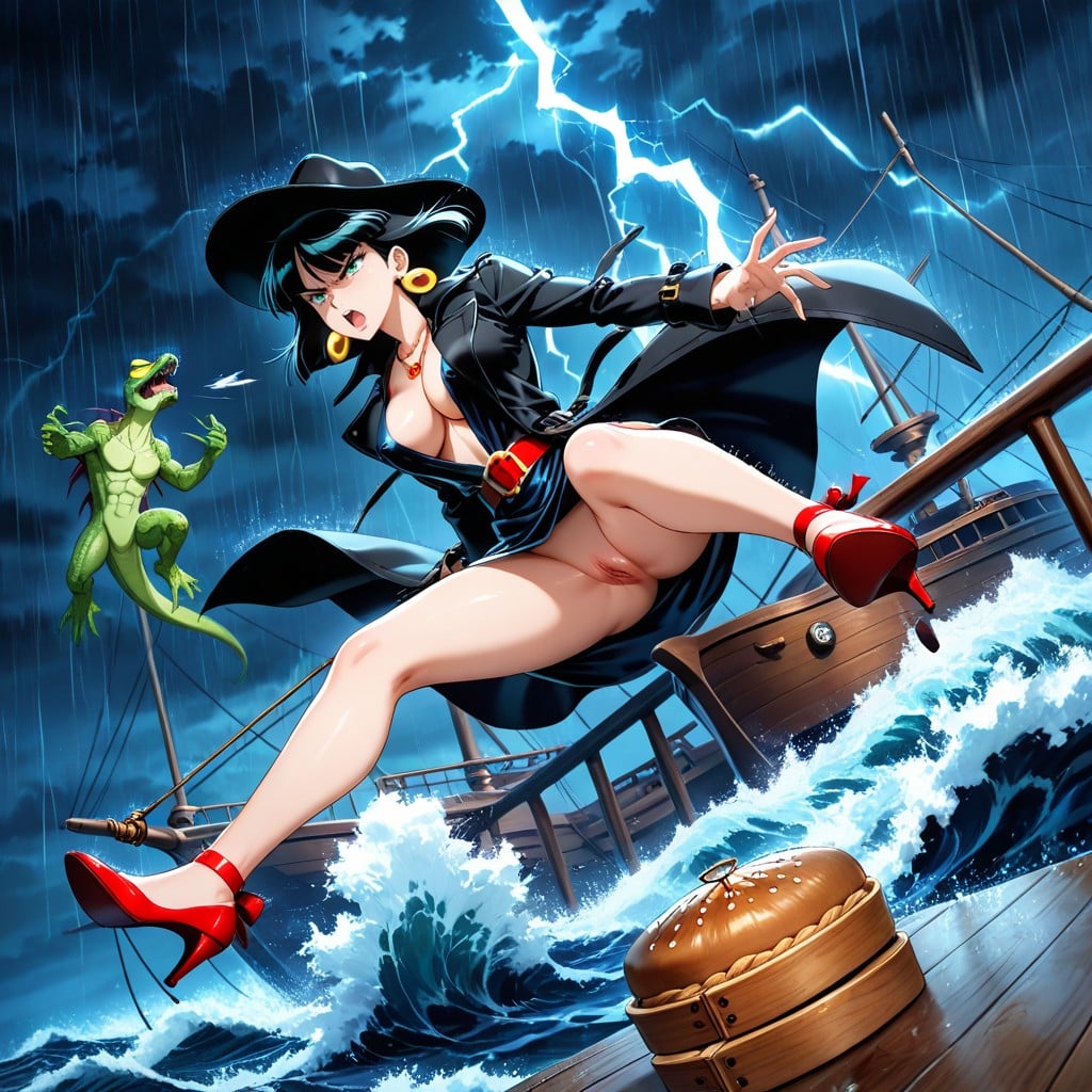 25+, Wind In Hair, On Board A Ship Hentai AI Porn