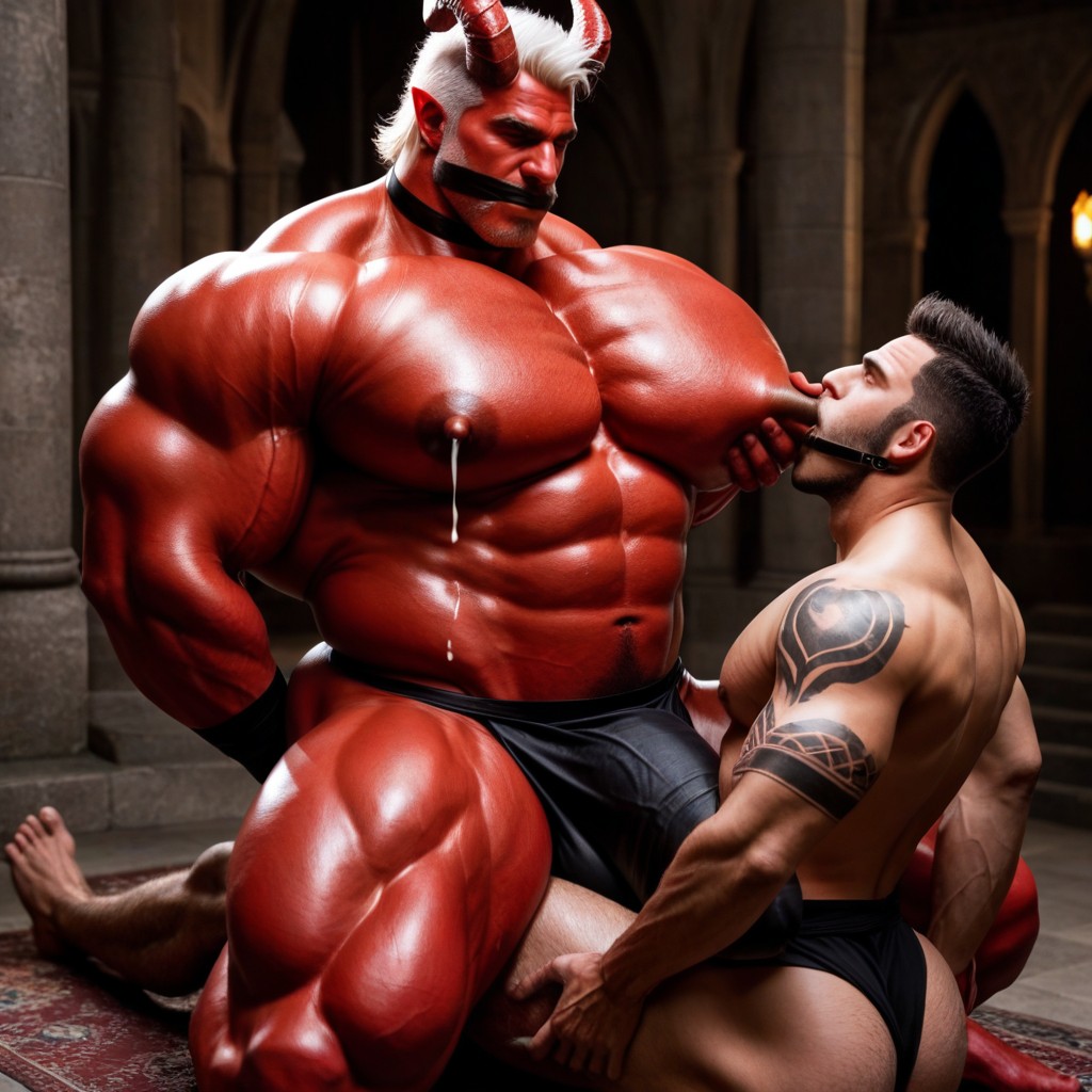 Greedily Sucking Boob, Suck Suckle, Ball Gagged Porno IA Gay