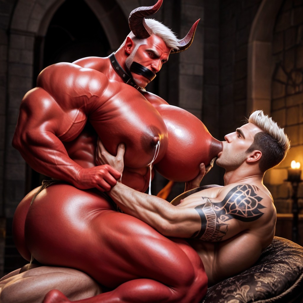Night, En Colère, Aggressively Sucking Boob Porno IA Gay
