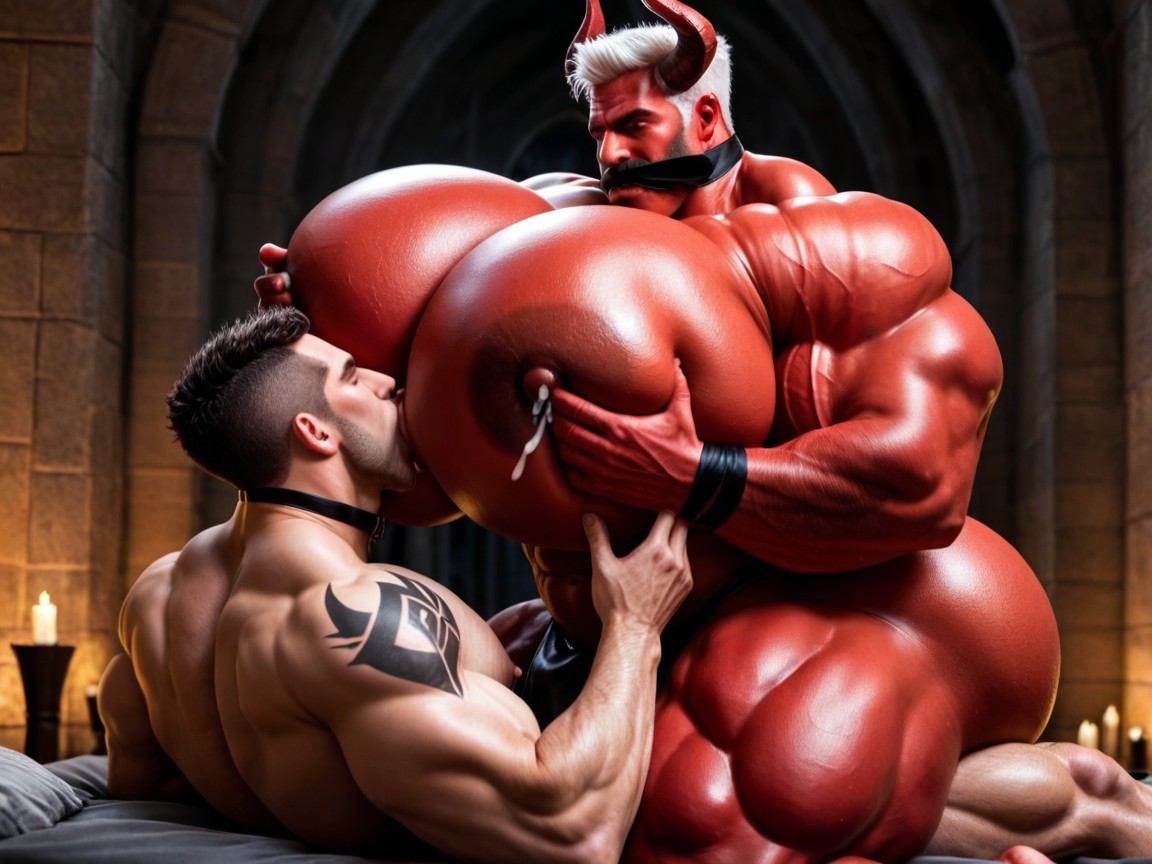 En Colère, Greedily Sucking Boob, Ball Gagged Porno IA Gay