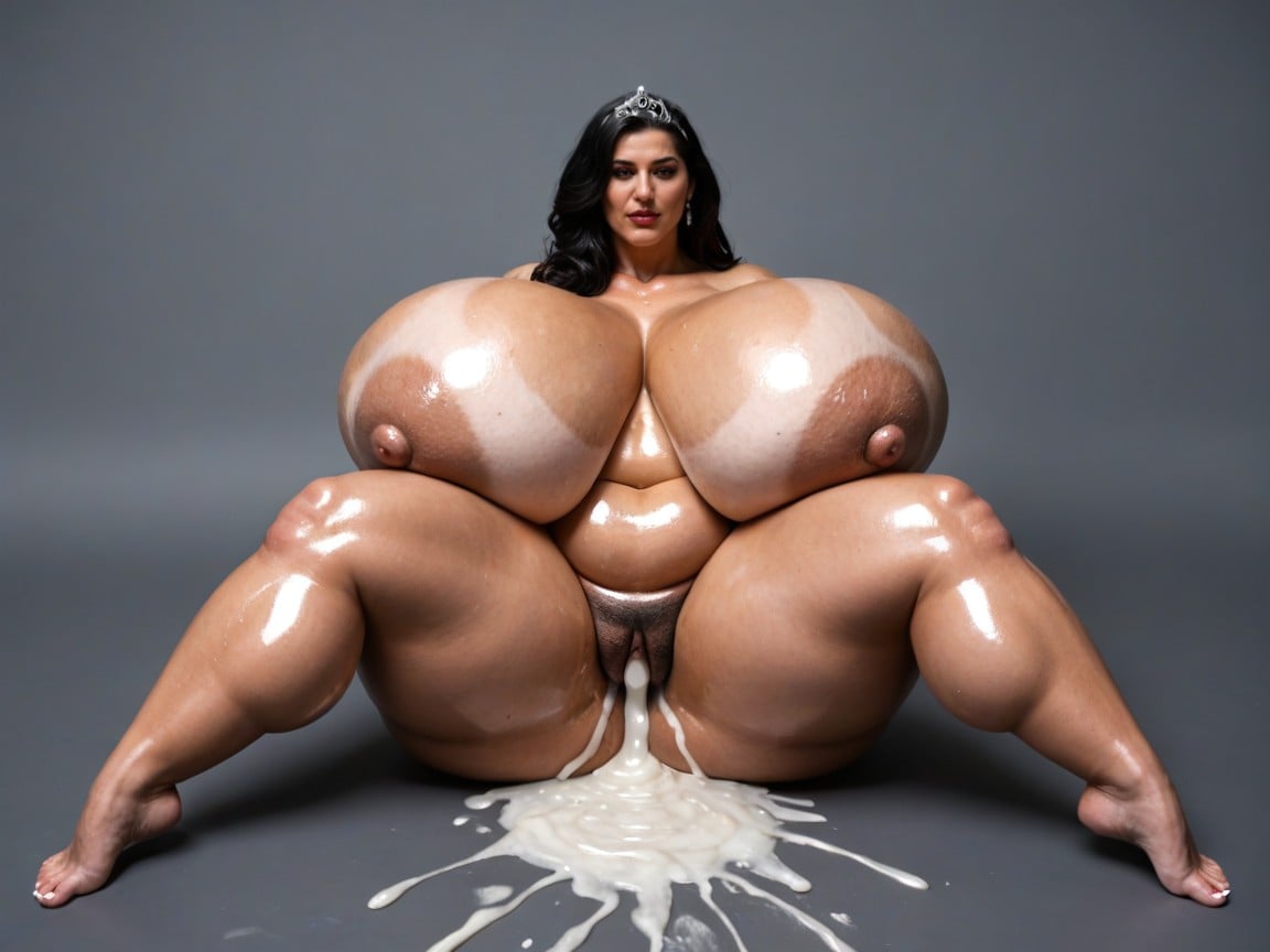 Colossal Breast, Super Heavy Breasts Hanging Down, 1 Person AI Porn